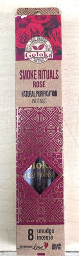 Smudge Incense - Goloka Smoke Rituals Rose (12 Packs)