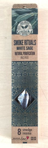Smudge Incense - Goloka Smoke Rituals White Sage (12 Packs)