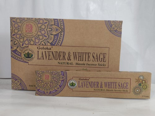 Incense - Goloka Natural Masala Lavender & Whitesage (12 Packs)