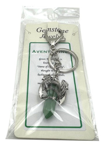 Keyring - Dragon Wings Gemstone Point Aventurine (Set of 6)