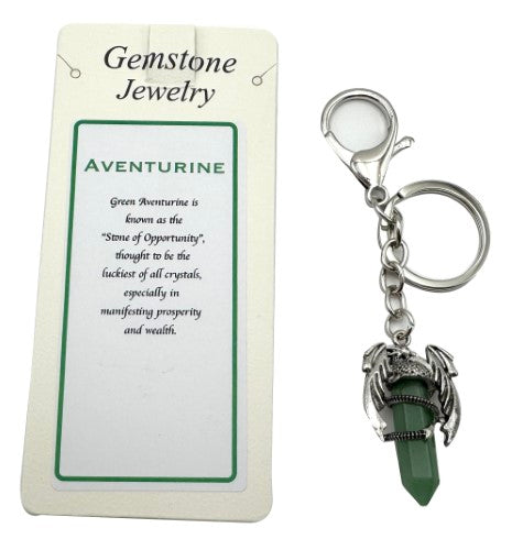 Keyring - Dragon Wings Gemstone Point Aventurine (Set of 6)