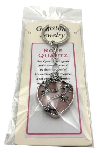 Keyring - Dragon Heart Rose Quartz (Set of 6)