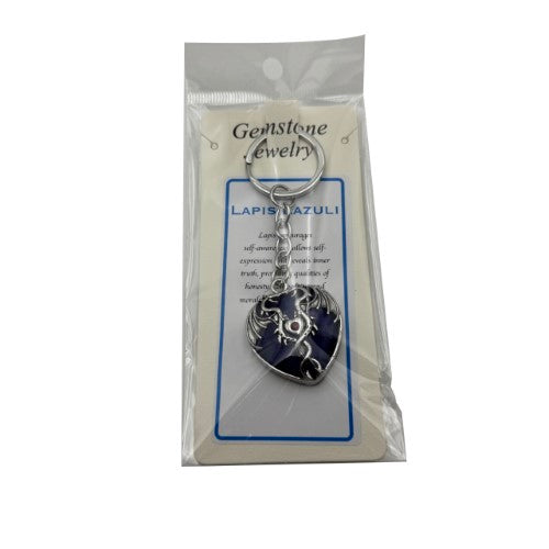 Keyring - Mystical Dragon Heart Lapis (Set of 6)