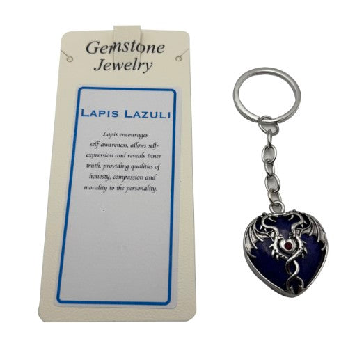 Keyring - Mystical Dragon Heart Lapis (Set of 6)