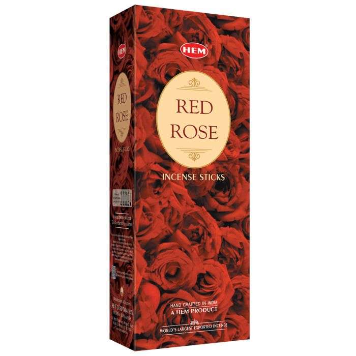 Incense - HEM Red Rose Hexa (Box of 6)