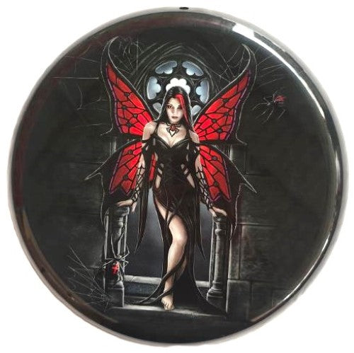 Round Metal Wall Art - Gothic Fairy (35 x 35 x 1.5cm)