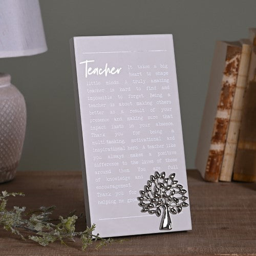 Standing Plaque - Moments Teacher (21cm)