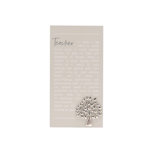 Standing Plaque - Moments Teacher (21cm)