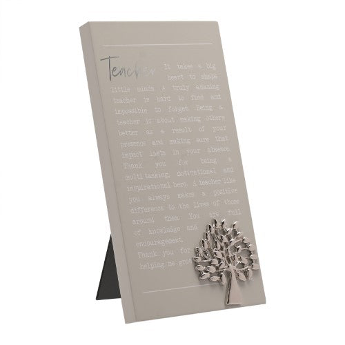 Standing Plaque - Moments Teacher (21cm)