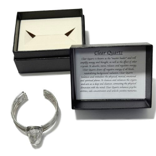 Cuff Bracelet - Tumblestone Clear Quartz