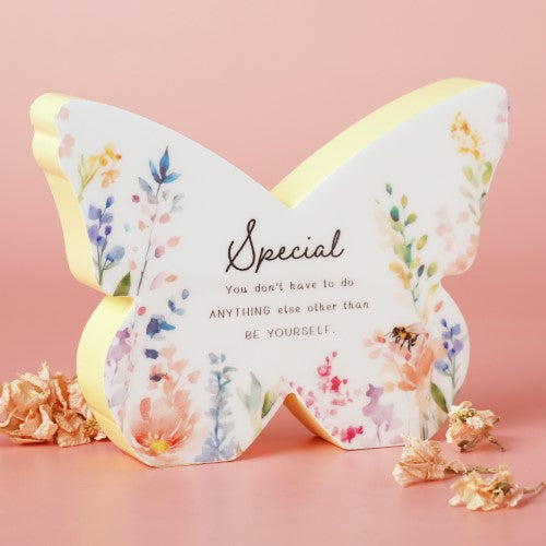 Standing Plaque - The Cottage Garden Floral Mantel Butterfly Special (17.5cm)