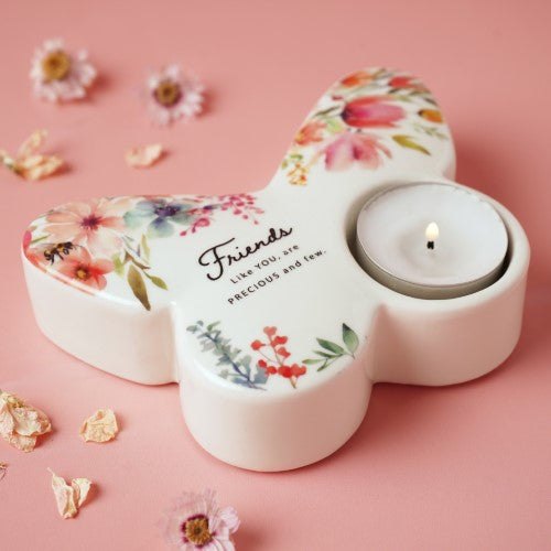 Tealight Holder - The Cottage Garden Butterfly Friends (13cm)