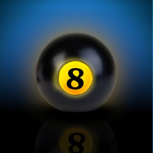 Table Lamp - Eight Ball (15.5 x 15.5 x 14.3cm)