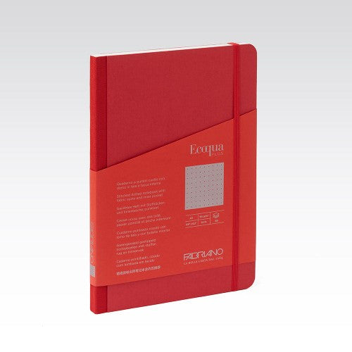 Fabriano Ecoqua Plus Fabric 90gsm Dots A5 Notebooks DOTS A5 RASPBERRY 80 SHT