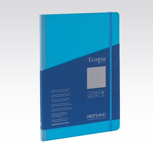 Fabriano Ecoqua Plus Fabric 90gsm Dots A4 Notebooks DOTS A4 TURQUOISE 80 SHT