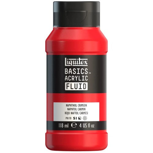 Liquitex Basics Acrylic Fluid Paints 118ml NAPHTHOL CRIMSON