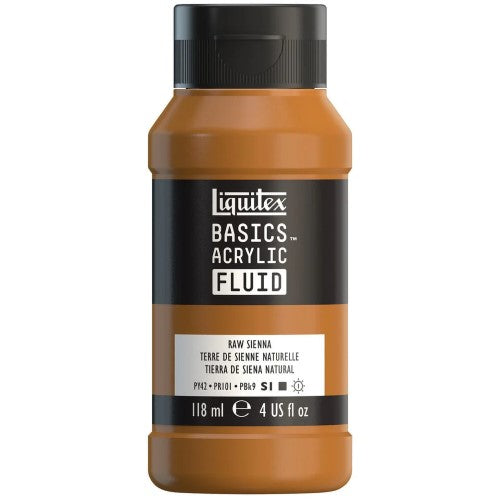 Liquitex Basics Acrylic Fluid Paints 118ml RAW SIENNA