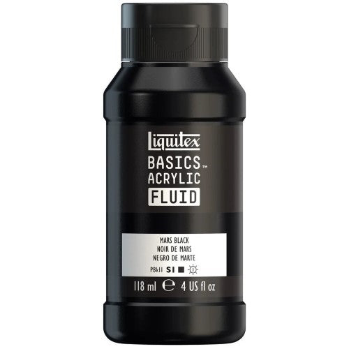 Liquitex Basics Acrylic Fluid Paints 118ml MARS BLK