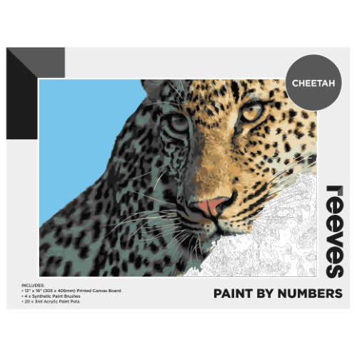 Reeves Paint By Numbers 12x16 Inch Cheetah