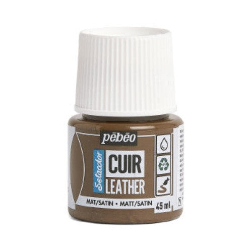 Pebeo Setacolor Leather Paints 45ml EXPRESSO BROWN