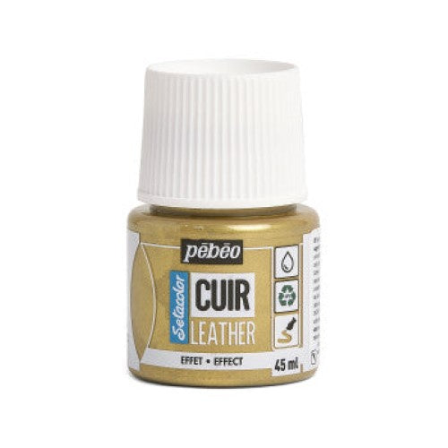 Pebeo Setacolor Leather Paints 45ml METAL GOLD