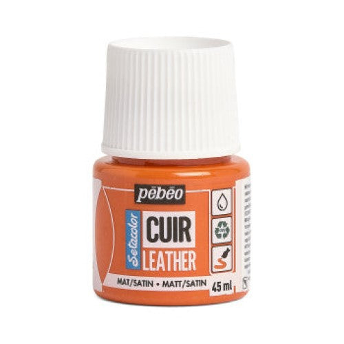 Pebeo Setacolor Leather Paints 45ml ORANGE