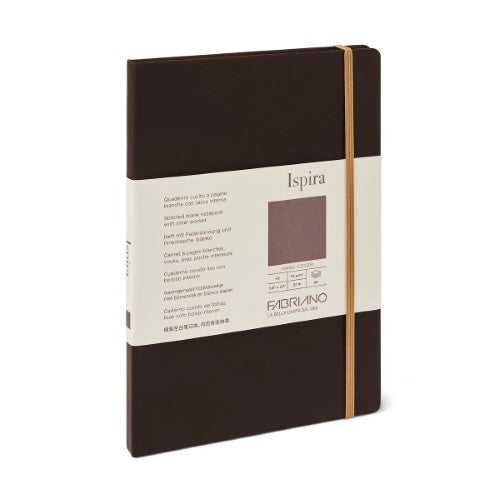 Fabriano Ispira Hard Cover 85gsm Blank Brown Notebooks A5 BROWN 96 SHT