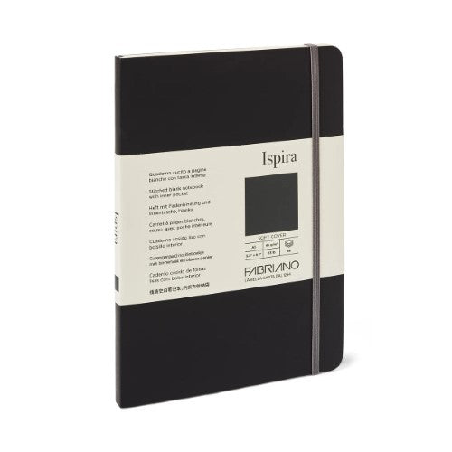 Fabriano Ispira Soft Cover 85gsm Blank Black Notebooks A5 BLACK 96 SHT
