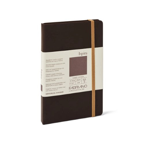 Fabriano Ispira Hard Cover 85gsm Blank Brown Notebooks 9X14 BROWN 96 SHT
