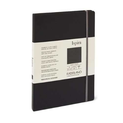 Fabriano Ispira Hard Cover 85gsm Blank Black Notebooks 9X14 BLACK 96 SHT