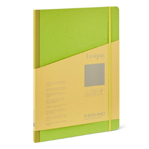 Fabriano Ecoqua Plus Fabric 90gsm Blank Lime Notebooks BLANK A4 LIME 80 SHT