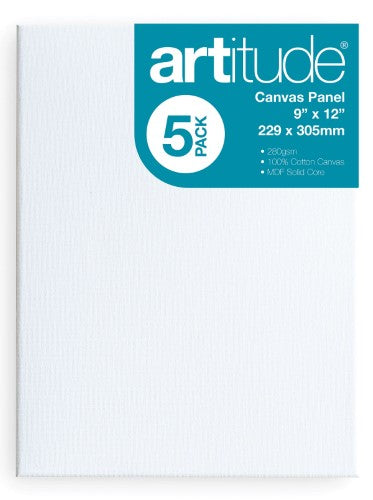 Artitude Canvas Panels Pack Of 5 9X12INCH