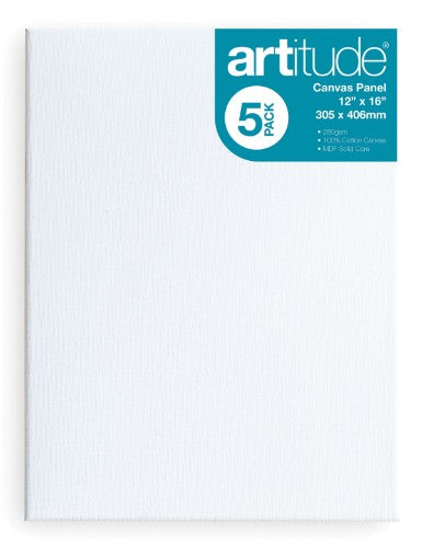 Artitude Canvas Panels Pack Of 5 12X16INCH