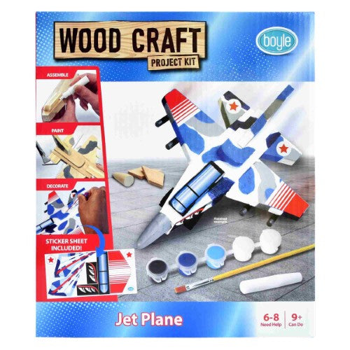 Boyle Jet Plane Wood Craft Project Kit