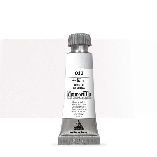 Maimeri Blu Watercolour Paints 12ml CHINESE WHITE 013