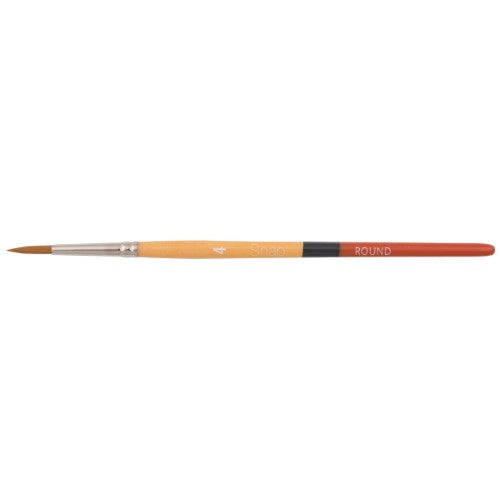 Princeton Snap! 9650 Short Handle Gold Taklon Round Brushes GOLD ROUND 4