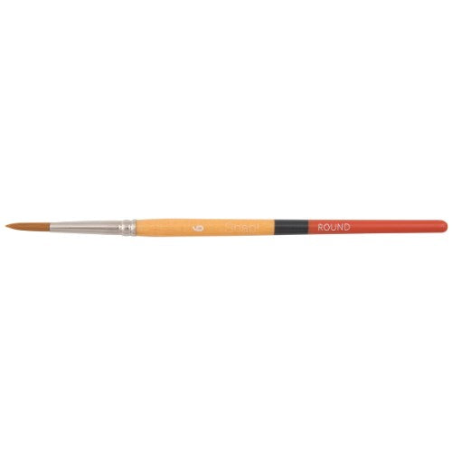 Princeton Snap! 9650 Short Handle Gold Taklon Round Brushes GOLD ROUND 6