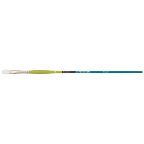 9800 Long Handle White Synthetic Taklon Filbert Brushes WHITE FILBERT 4