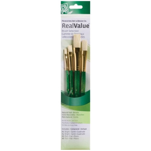 Princeton Real Value Natural Bristle 9112 Brushes Set Of 4