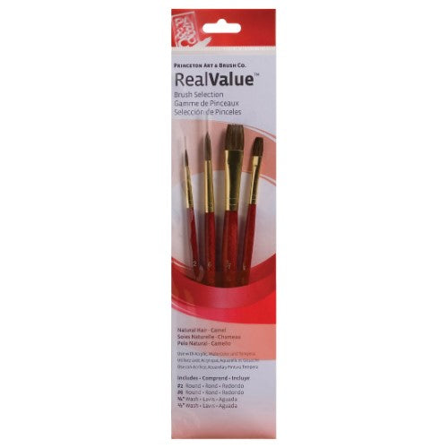 Princeton Real Value Synthetic 9121 Brushes Set of 4