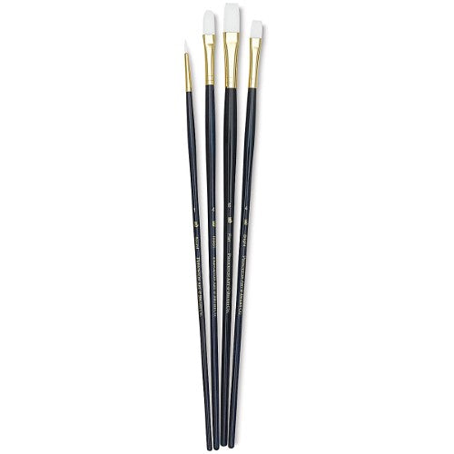 Princeton Real Value Synthetic White Taklon 9130 Brushes Set of 4