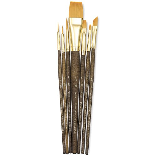 Princeton Real Value Synthetic Golden Taklon 9143 Brushes Set Of 7