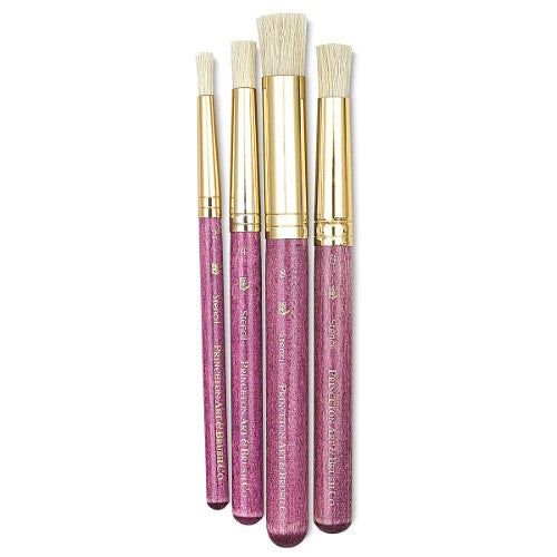 Princeton Real Value Natural Bristle 9180 Stencil Brushes Set Of 4