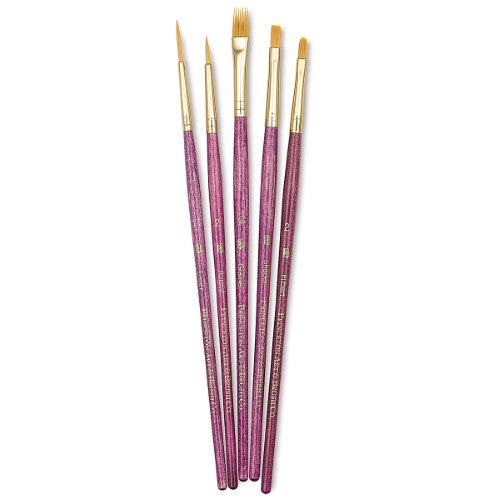 Princeton Real Value Synthetic Golden Taklon 9184 Brushes Set Of 5
