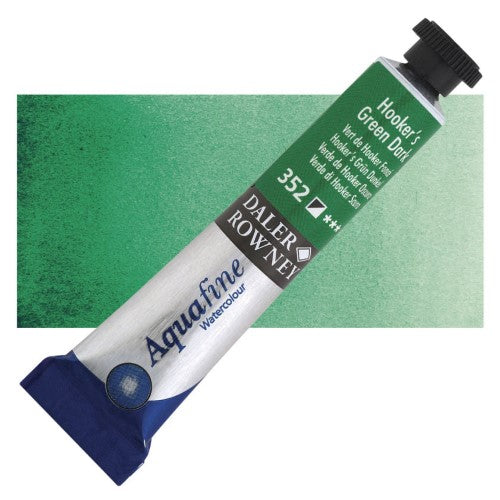 Daler Rowney 8ml Aquafine Watercolour Paints HOOKER'S GREEN 352