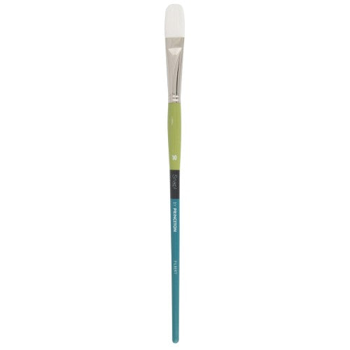 9800 Long Handle White Synthetic Taklon Filbert Brushes WHITE FILBERT 10