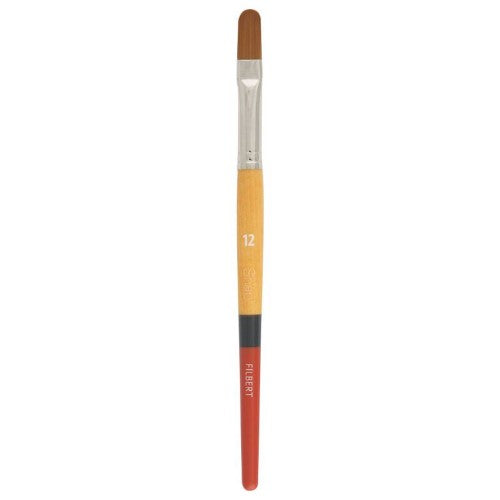 Princeton Snap! 9650 Short Handle Gold Taklon Filbert Brushes GOLD FILBERT 12