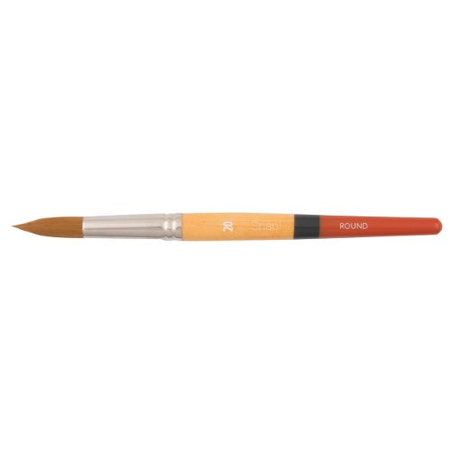 Princeton Snap! 9650 Short Handle Gold Taklon Round Brushes GOLD ROUND 20