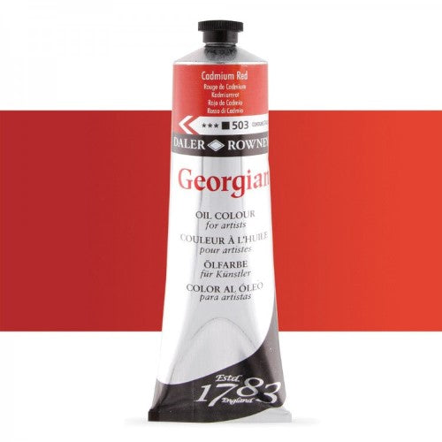 Daler Rowney Georgian Oil Paints 225ml CADMIUM RED 503