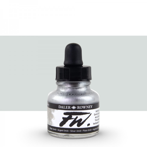 Daler Rowney FW Acrylic Inks 29.5ml SILVER (IMIT) 702